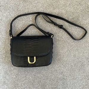 Jcrew Navy Croc Harper Crossbody Bag